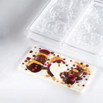 STAMPO PER TAVOLETTE IN CIOCCOLATO XMAS FRIENDS FIORANI - MM 154X77XH 13 VOL. ~ 100 G 3 IMPRONTE - DIM STAMPO MM