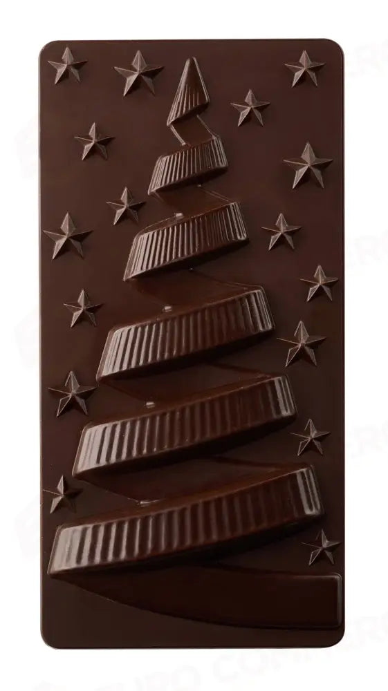 STAMPO PER TAVOLETTE IN CIOCCOLATO XMAS NIGHT FIORANI - MM 154X77XH 15 VOL. ~ 100 G 3 IMPRONTE - DIM STAMPO MM 275X175
