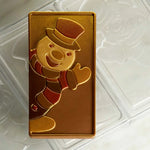 STAMPO PER TAVOLETTE IN CIOCCOLATO XMAS SNOWMAN FABRIZIO FIORANI - MM 154X77X9 H VOL. ~ 100 G 3 IMPRONTE - DIM STAMPO