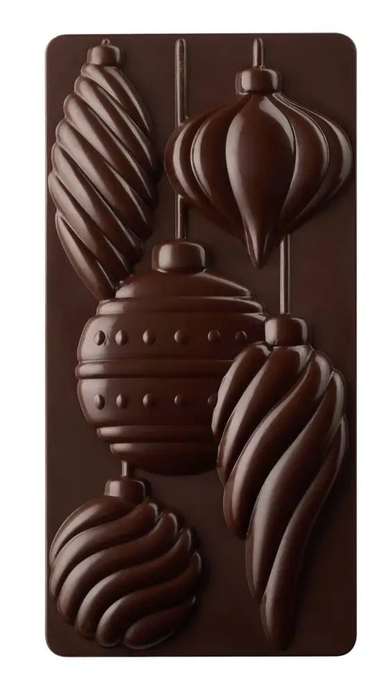 STAMPO PER TAVOLETTE IN CIOCCOLATO XMAS SPIRIT FIORANI - MM 154X77XH 15 VOL. ~ 100 G 3 IMPRONTE - DIM STAMPO MM 275X175