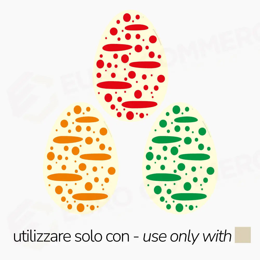 STAMPO TERMOFORMATO SERIGRAFATO - UOVA - CONF. 10 FOGLI 450 IMPRONTE 26 X H 40 MM - T1030SB - PAVONI ITALIA - STAMPI