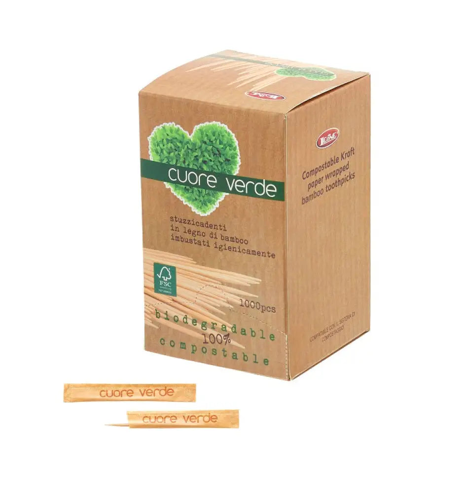 STUZZICADENTI IMBUSTATI IN BAMBOO HAVANA - 7 CM - L2 - LEONE - STUZZICADENTI E SPIEDI