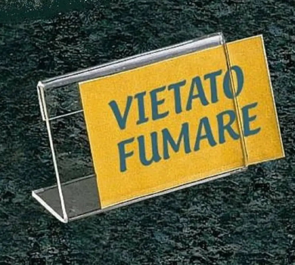 SUPPORTO PER CARTONCINO TRASPARENTE - 5,5X8,5X2 CM - T5222 - LEONE - ESPOSITORI PLEXIGLASS