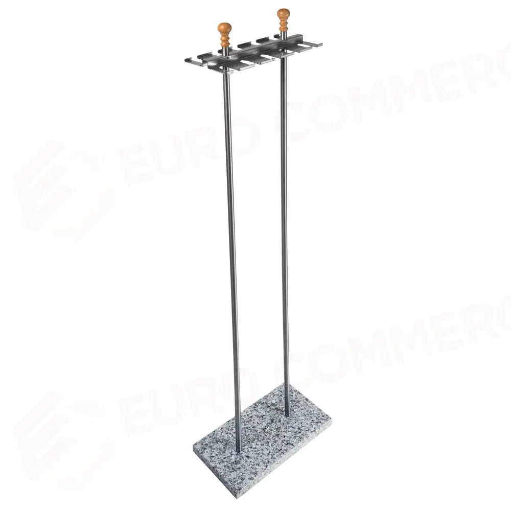SUPPORTO VERTICALE 10 POSTI INOX - LILLY CODROIPO - SUPPORTI PER ATTREZZATURE