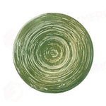 SWIRL GREEN TUVAL PIATTO PIANO 28 CM - TVL28DZ-ID1004 - ID FINE