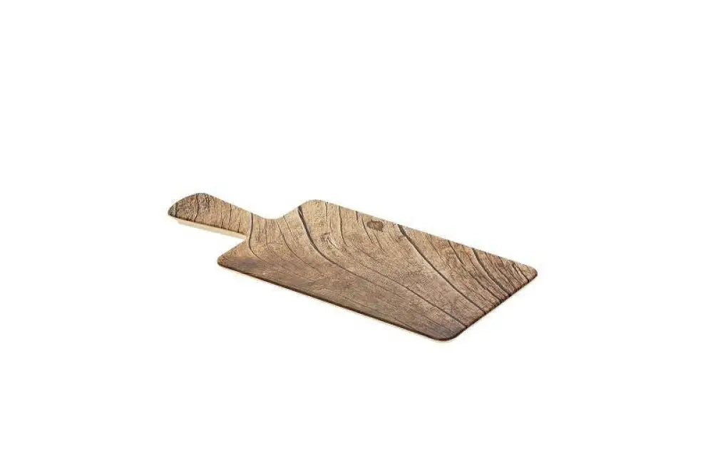 TAGLIERE EFFETTO LEGNO RETTANGOLARE MARRONE - 42X18X1,5 CM + MANICO 10 CM - T8347 - LEONE - MELAMINA COLOR