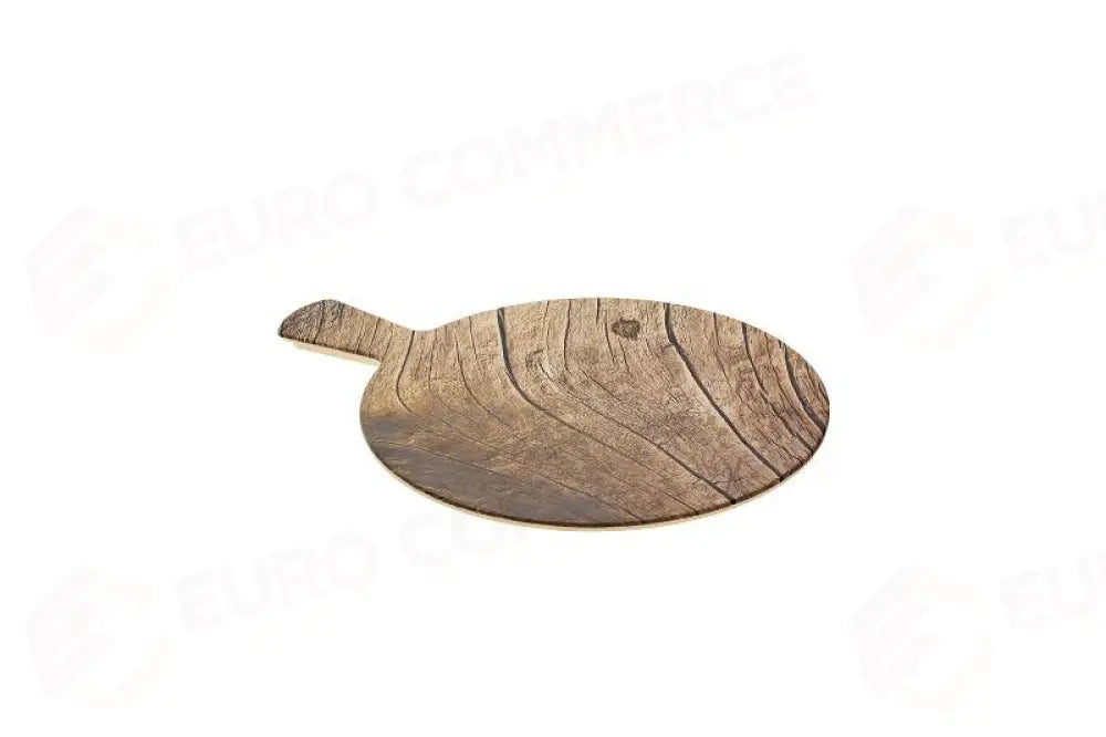 TAGLIERE EFFETTO LEGNO ROTONDO MARRONE - Ø36X1,5 CM + MANICO 10 CM - T8345 - LEONE - MELAMINA COLOR