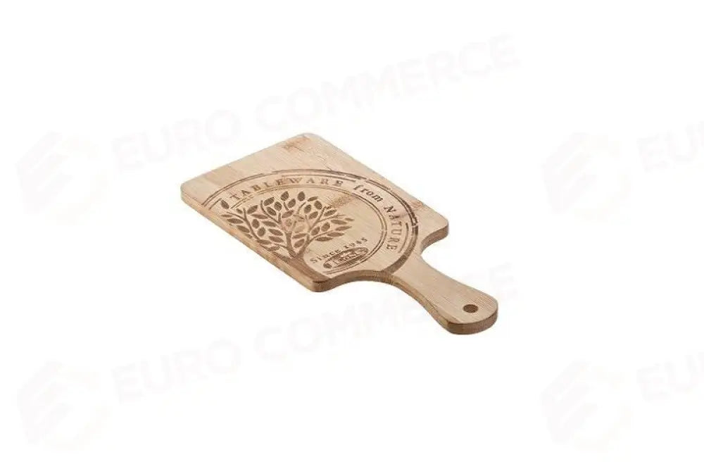 TAGLIERE NATURE NATURALE - 12X26X1 + MANICO 10 CM - S4104 - LEONE - VASSOI E TAGLIERI IN BAMBOO