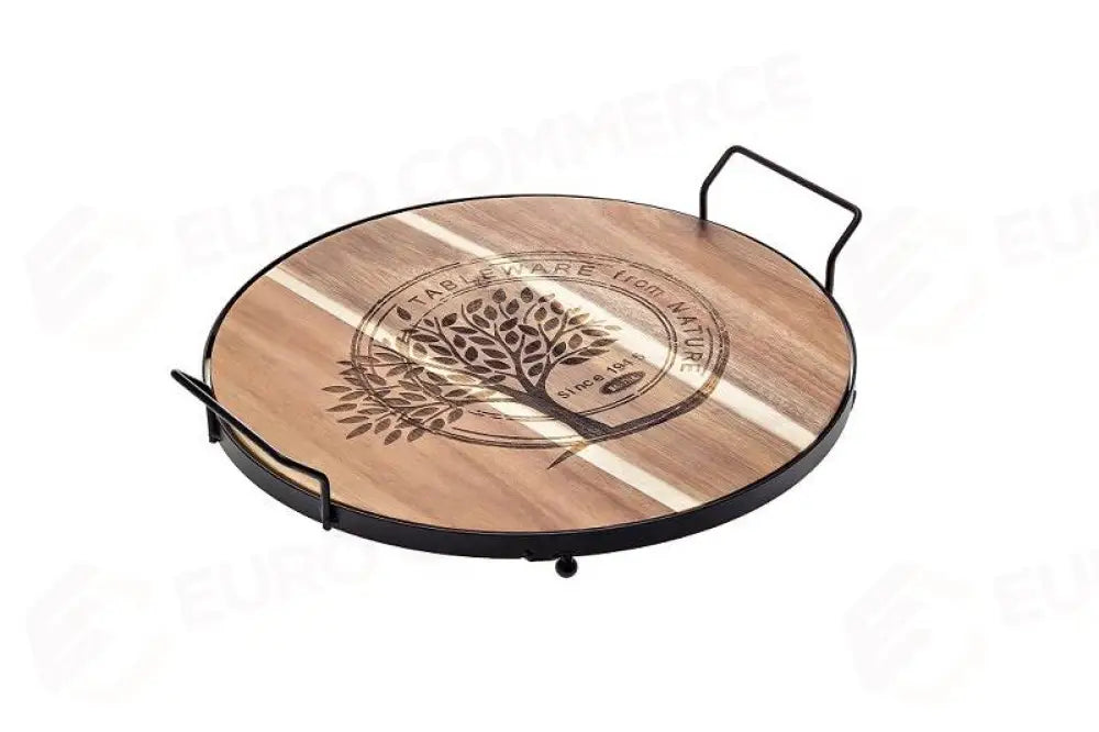 TAGLIERE ROTONDO IN ACACIA ACACIA - 35X7 CM - S5030 - LEONE - VASSOI E TAGLIERI IN ACACIA