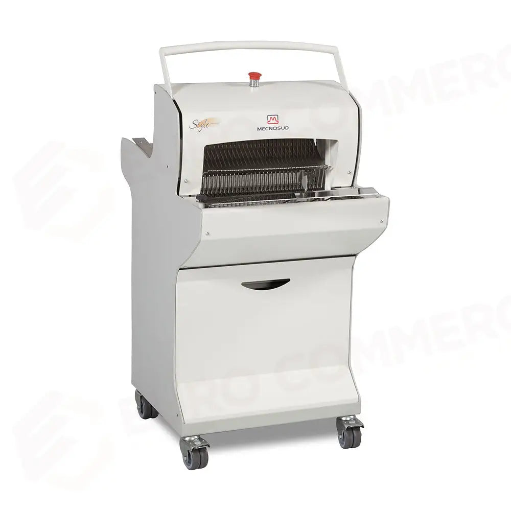 TAGLIERINA DA PAVIMENTO SEMIAUTOMATICA PER PANE IN V. 400/50/3 - LARGHEZZA DI TAGLIO 42MM - KG - STY42 - MECNOSUD
