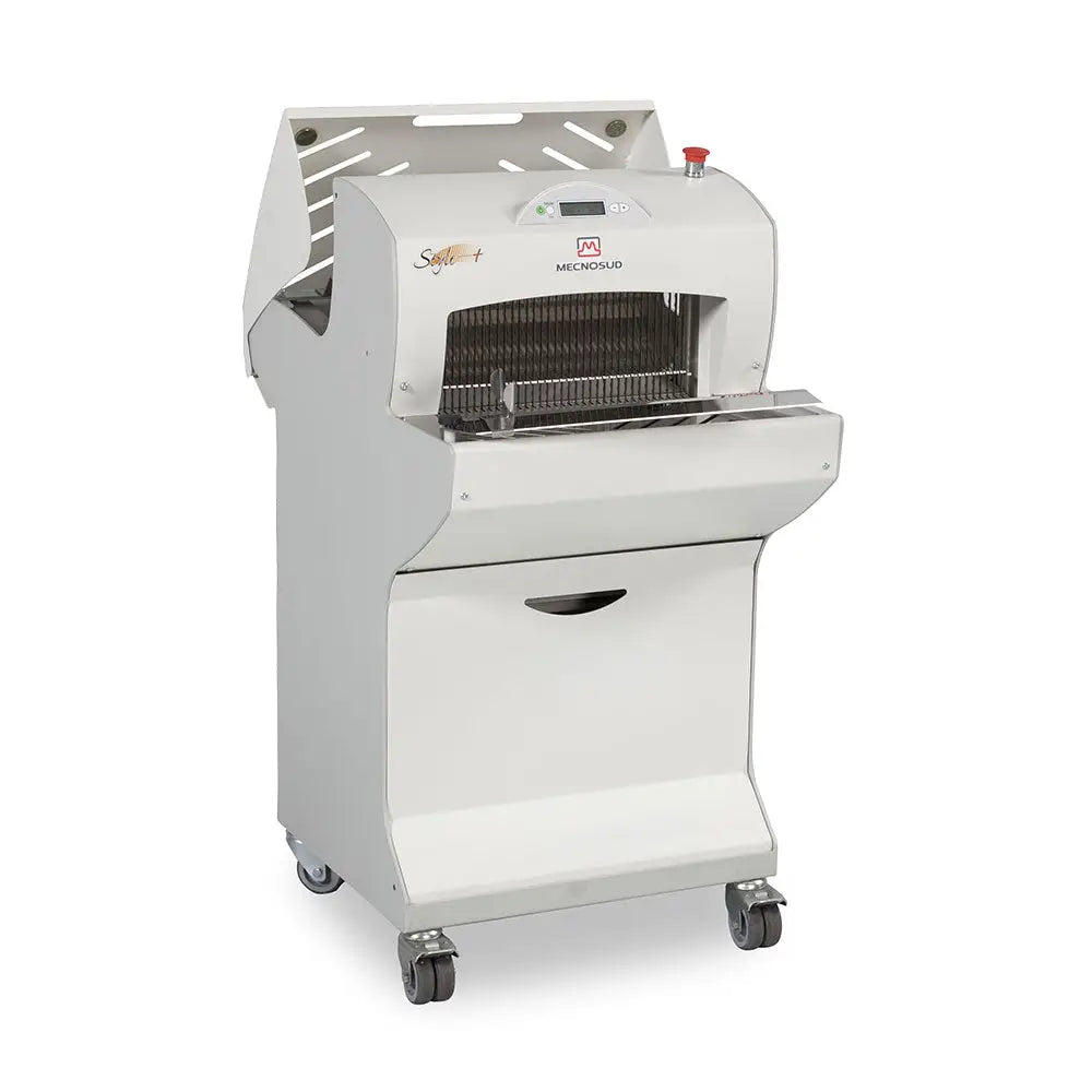 TAGLIERINA DA PAVIMENTO SEMIAUTOMATICA PER PANE IN V. 400/50/3 - LARGHEZZA DI TAGLIO 52MM - KG - STY52 - MECNOSUD