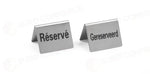 TARGHETTA RISERVATO - 4 PEZZI HENDI GERESERVEERD / RESERVÉ 50X35X(H)40MM - 663691