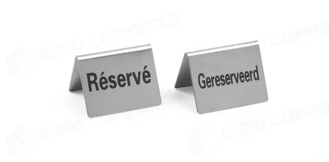 TARGHETTA RISERVATO - 4 PEZZI, HENDI, GERESERVEERD / RESERVÉ, 50X35X(H)40MM - 663691