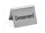 TARGHETTA RISERVATO - 4 PEZZI HENDI GERESERVEERD / RESERVÉ 50X35X(H)40MM - 663691