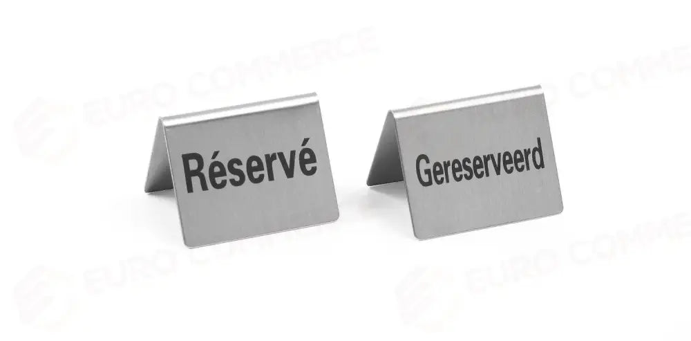 TARGHETTA RISERVATO - 4 PEZZI GERESERVEERD / RESERVÉ 50X35X(H)40MM - HENDI