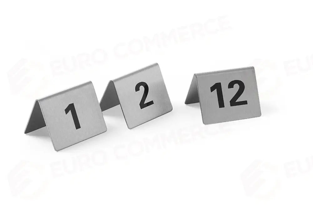 TARGHETTE NUMERAZIONE TAVOLI NUMERO 1-12 50X35X(H)40MM - HENDI