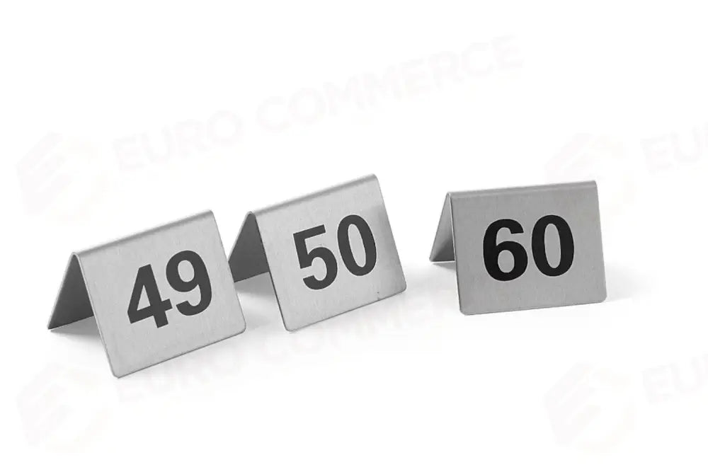 TARGHETTE NUMERAZIONE TAVOLI NUMERO 49-60 50X35X(H)40MM - HENDI