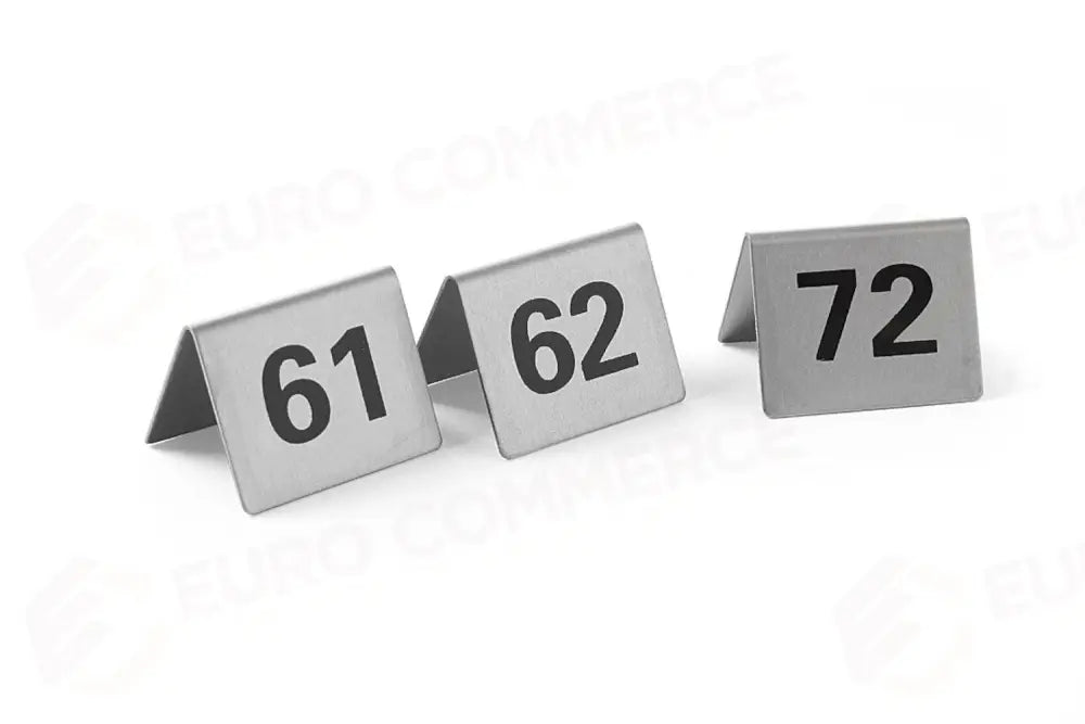 TARGHETTE NUMERAZIONE TAVOLI NUMERO 61-72 50X35X(H)40MM - HENDI