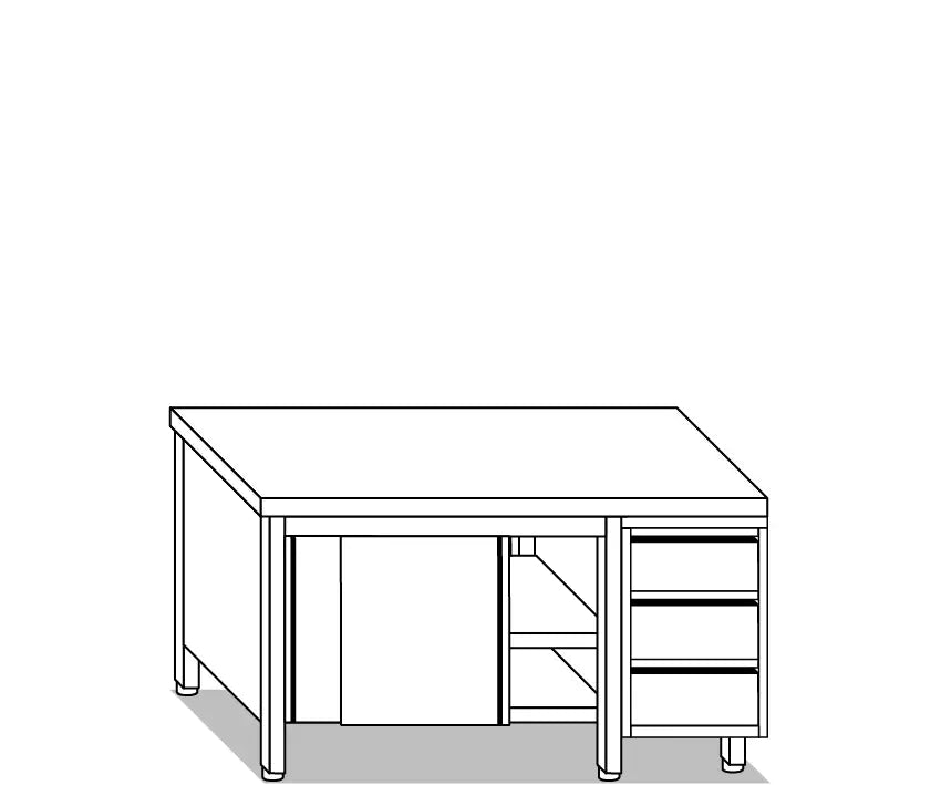 TAVOLI ARMADI EUR TAVOLI ARMADIATI E ATTREZZATURE PROFESSIONALI RISTORAZIONE - V04001 V04101 - MITTEL - TAVOLI ARMADI