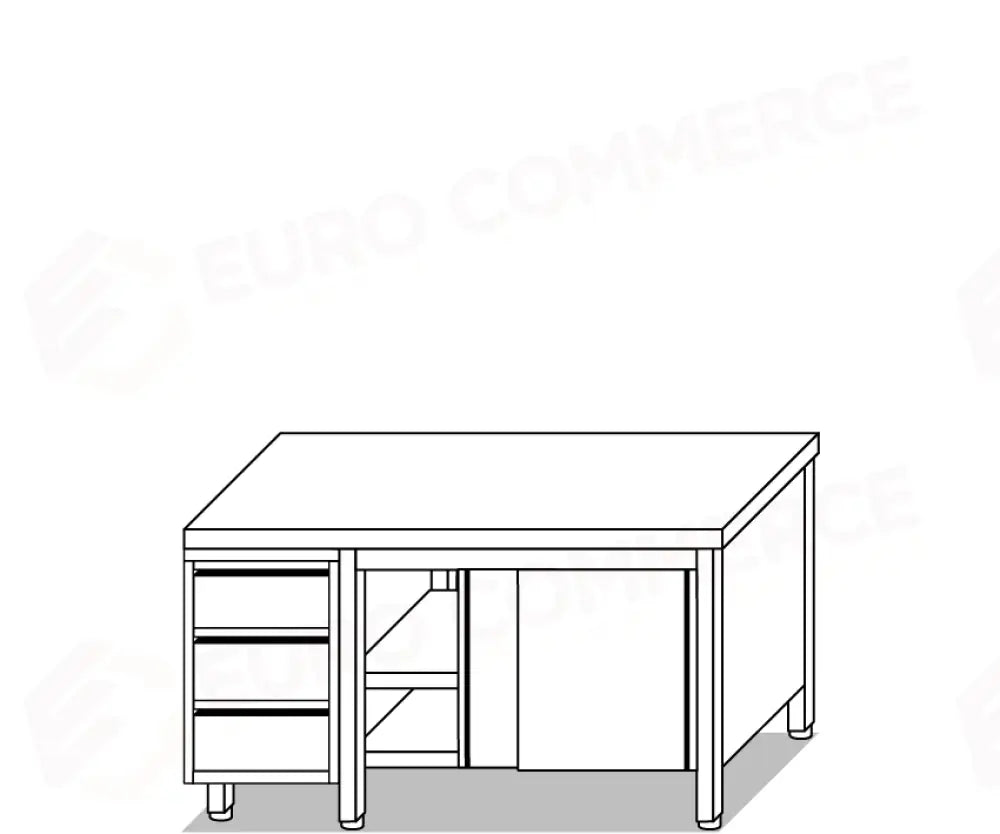 TAVOLI ARMADI EUR TAVOLI ARMADIATI E ATTREZZATURE PROFESSIONALI RISTORAZIONE - V04002 V04102 - MITTEL - TAVOLI ARMADI