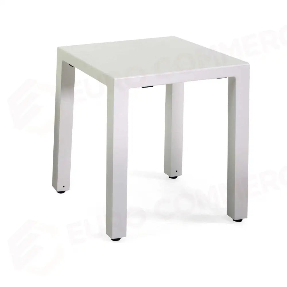 TAVOLINO ALLUMINIO ALMA BIANCO QUADRO CM35X35H42 - 6468530000 - VACCHETTI