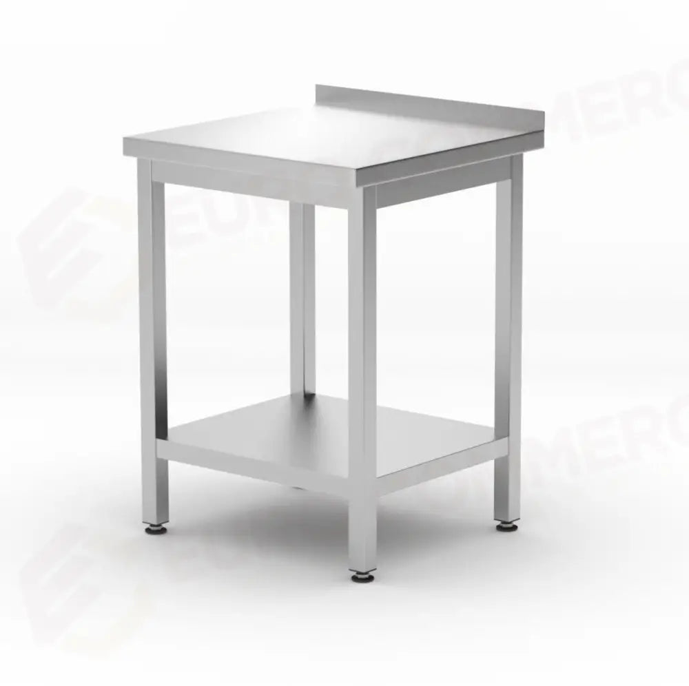 TAVOLO A PARETE CON RIPIANO – BULLONATO PROFONDITÀ 600 MM KITCHEN LINE 600X600X(H)850MM - HENDI