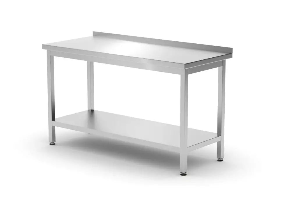 TAVOLO A PARETE CON RIPIANO – BULLONATO PROFONDITÀ 600 MM PROFI LINE 1400X600X(H)850MM - HENDI