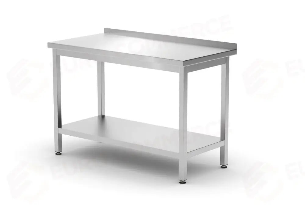TAVOLO A PARETE CON RIPIANO – BULLONATO PROFONDITÀ 600 MM PROFI LINE 1200X600X(H)850MM - HENDI