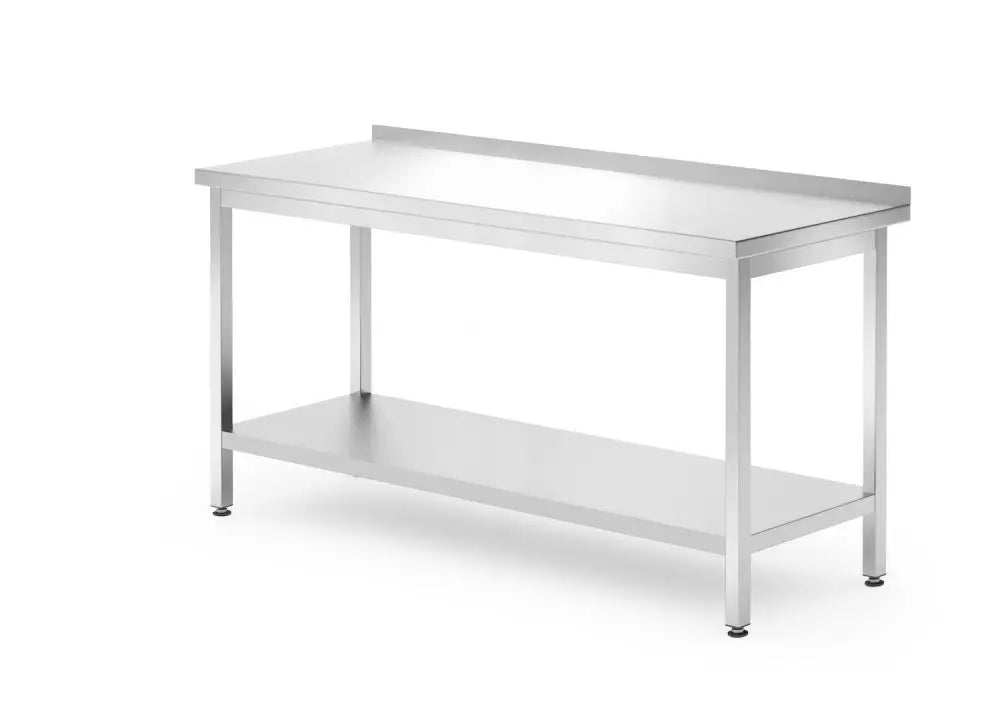 TAVOLO A PARETE CON RIPIANO - BULLONATO PROFONDITÀ 700 MM PROFI LINE 1600X700X(H)850MM - HENDI