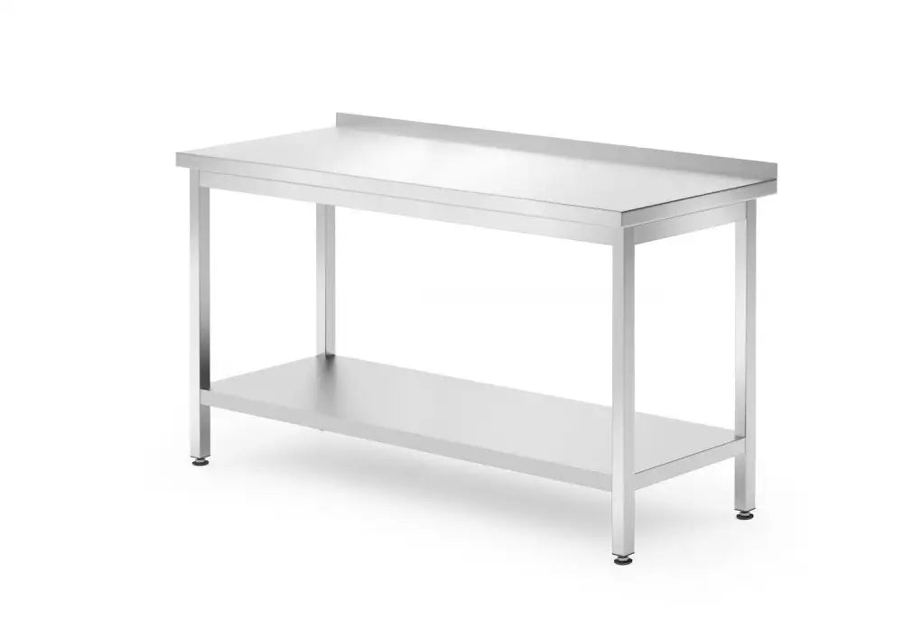 TAVOLO A PARETE CON RIPIANO - BULLONATO PROFONDITÀ 700 MM PROFI LINE 1400X700X(H)850MM - HENDI