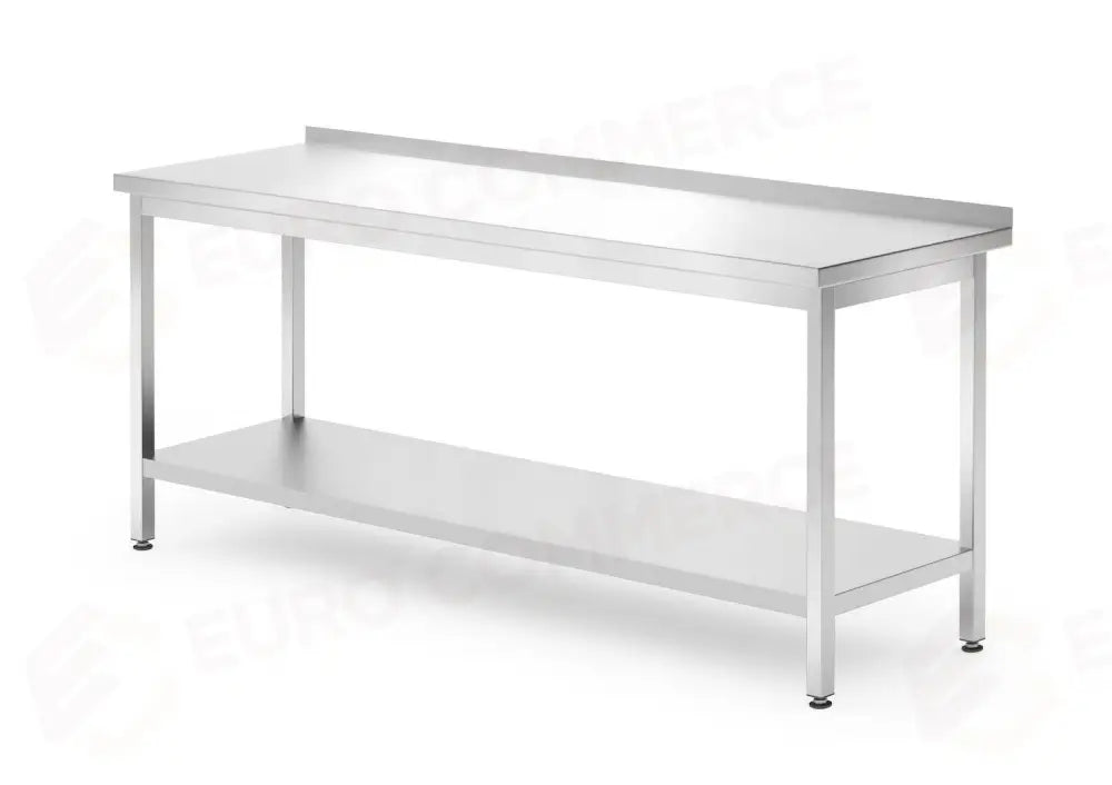 TAVOLO A PARETE CON RIPIANO - BULLONATO PROFONDITÀ 700 MM PROFI LINE 1800X700X(H)850MM - HENDI