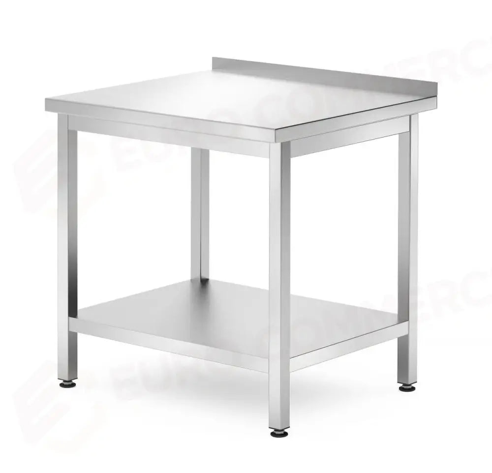 TAVOLO A PARETE CON RIPIANO - BULLONATO PROFONDITÀ 700 MM PROFI LINE 800X700X(H)850MM - HENDI