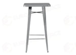 TAVOLO ALTO IN LAMIERA 60×60 - SILVER