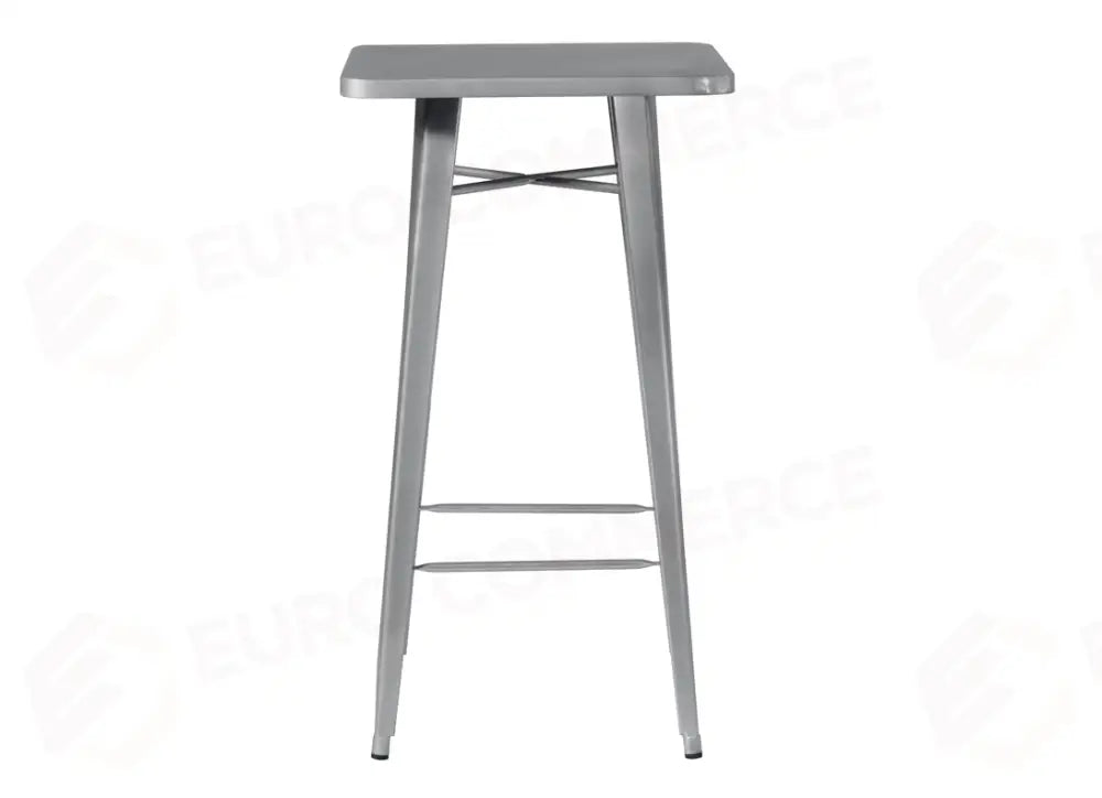 TAVOLO ALTO IN LAMIERA 60×60 - SILVER