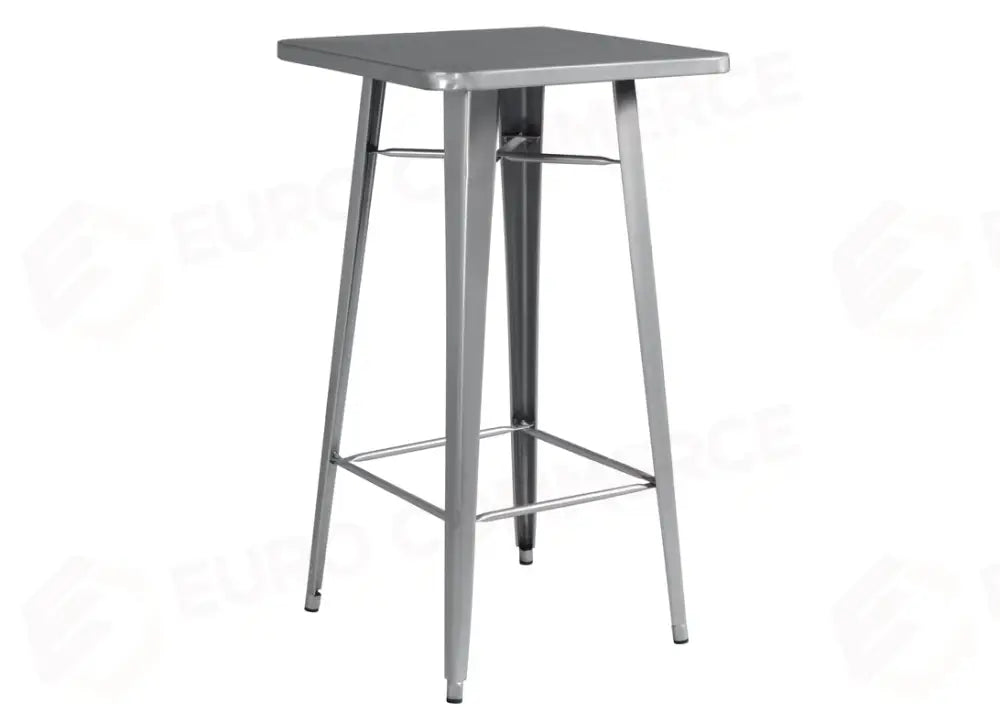 TAVOLO ALTO IN LAMIERA 60×60 - SILVER