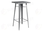 TAVOLO ALTO IN LAMIERA 60×60 - SILVER
