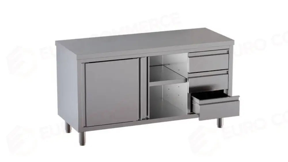 TAVOLO ARMADIATO 1500X700X850 CON CASSETTIERA - TVAC157 - KAREL - Attrezzatura