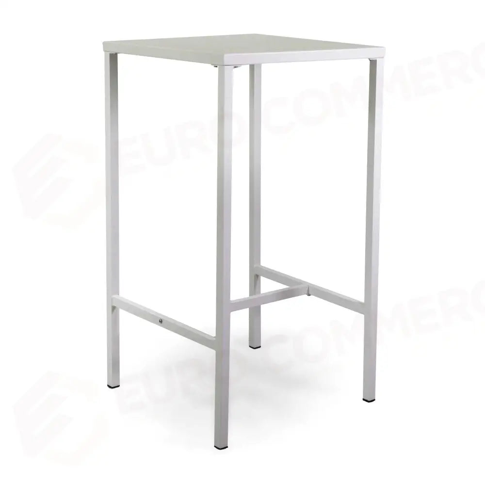 TAVOLO BAR METALLO NEW ELMA CON POGGIAPIEDI BIANCO QUADRO CM60X60H110 - 6472800000 - VACCHETTI