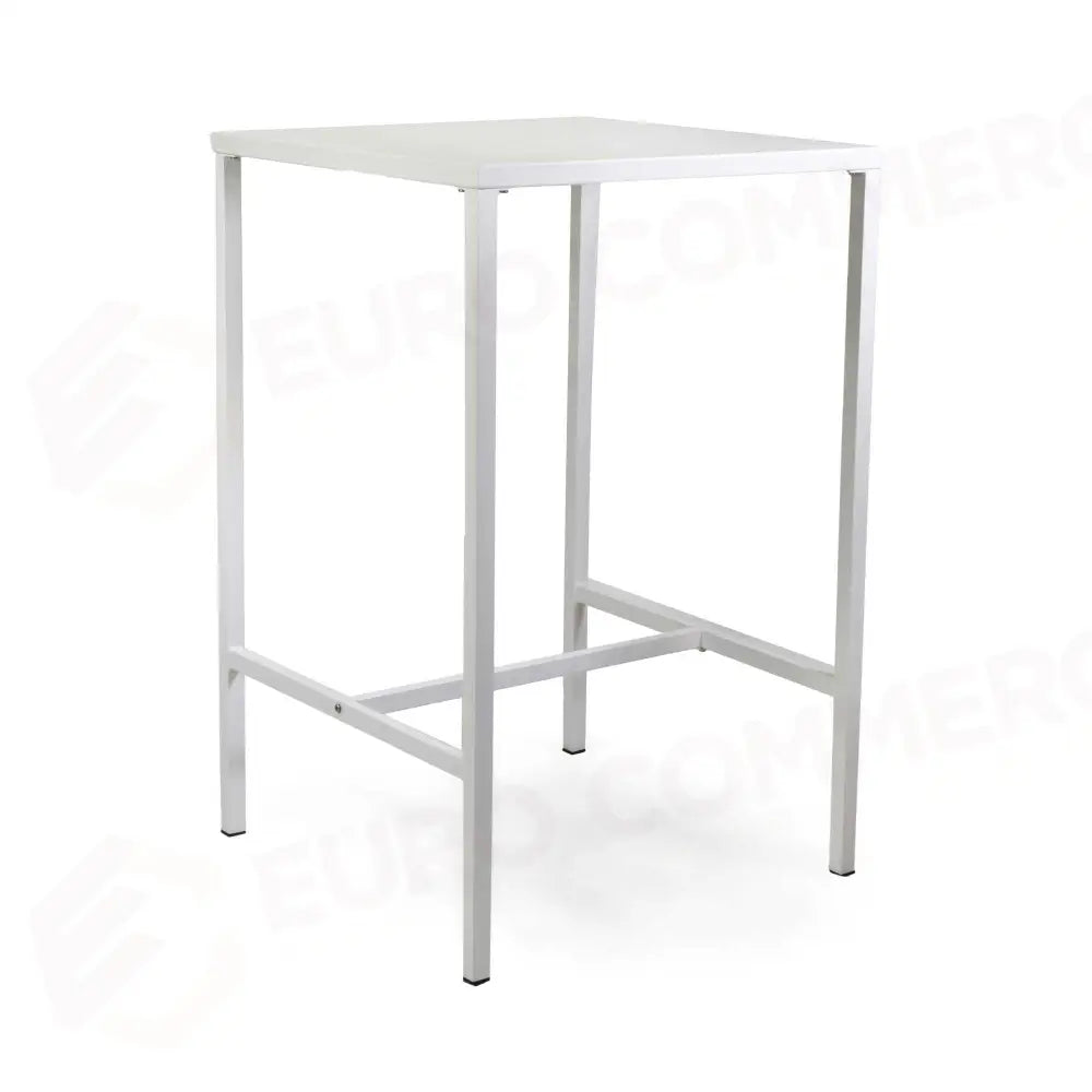 TAVOLO BAR METALLO NEW ELMA CON POGGIAPIEDI BIANCO QUADRO CM70X70H110 - 6472820000 - VACCHETTI