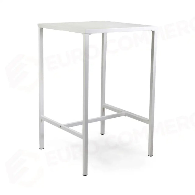 NEW ELMA METAL BAR TABLE WITH WHITE SQUARE FOOTREST CM70X70H110 - 6472820000 - VACCHETTI 