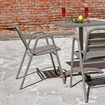TAVOLO CALIPSO IN ALLUMINIO 70×70 - TORTORA