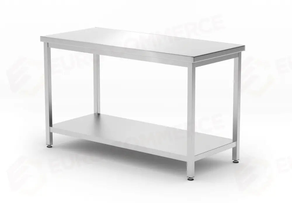 TAVOLO CENTRALE CON RIPIANO – BULLONATO PROFONDITÀ 600 MM KITCHEN LINE 1200X600X(H)850MM - HENDI