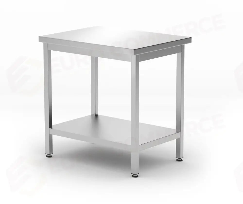 TAVOLO CENTRALE CON RIPIANO – BULLONATO PROFONDITÀ 600 MM KITCHEN LINE 800X600X(H)850MM - HENDI