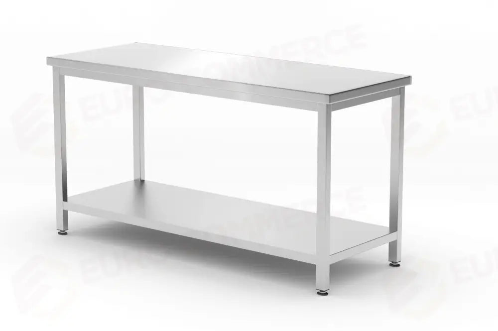 TAVOLO CENTRALE CON RIPIANO – BULLONATO PROFONDITÀ 600 MM PROFI LINE 1600X600X(H)850MM - HENDI
