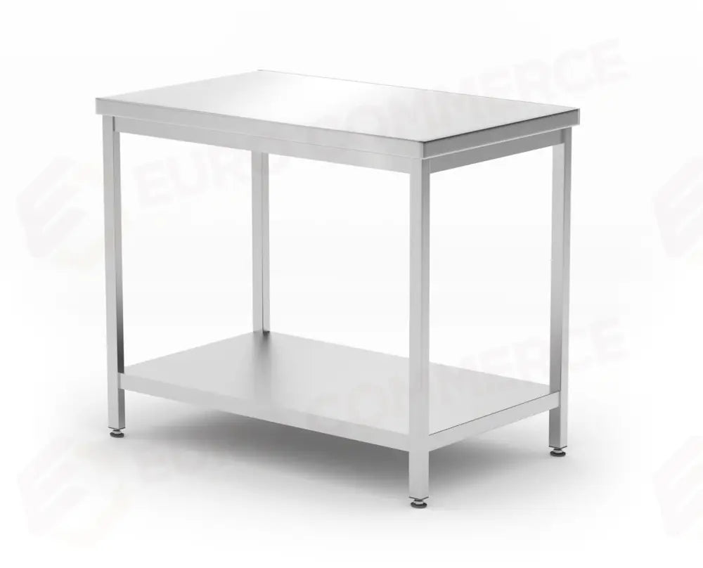 TAVOLO CENTRALE CON RIPIANO – BULLONATO PROFONDITÀ 600 MM PROFI LINE 1000X600X(H)850MM - HENDI