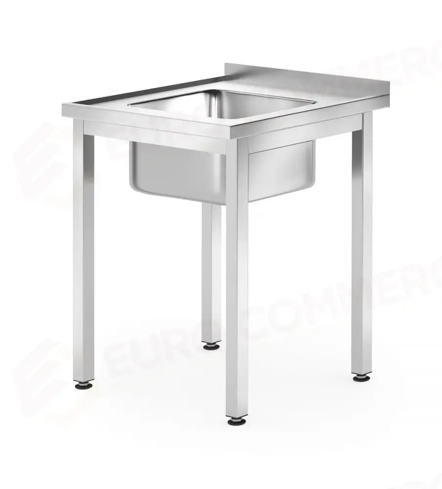 TAVOLO CON LAVELLO – IMBULLONATO PROFONDITÀ 600 MM PROFI LINE 600X600X(H)850MM - HENDI