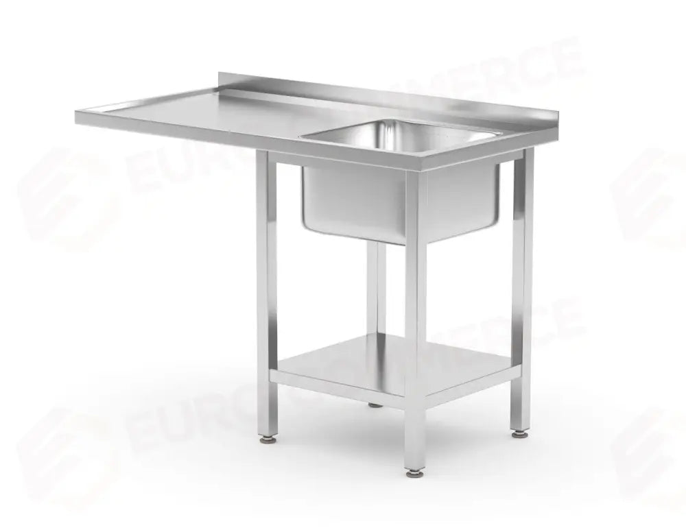 TAVOLO CON LAVELLO VANO LAVASTOVIGLIE E RIPIANO DESTRO 1200X700X(H)850MM - HENDI
