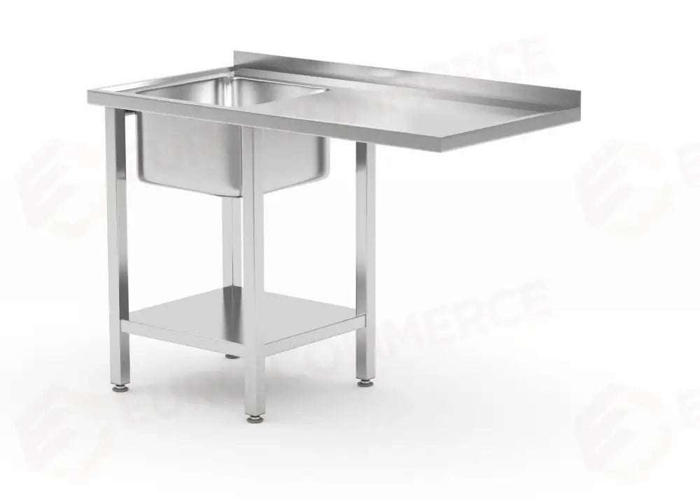 TAVOLO CON LAVELLO VANO LAVASTOVIGLIE E RIPIANO SINISTRO 1200X700X(H)850MM - HENDI