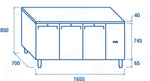 TAVOLO CONGELATORE GN1/1 (COMANDO REMOTO) -22°/-18°C - QN 3100SG - COOL HEAD