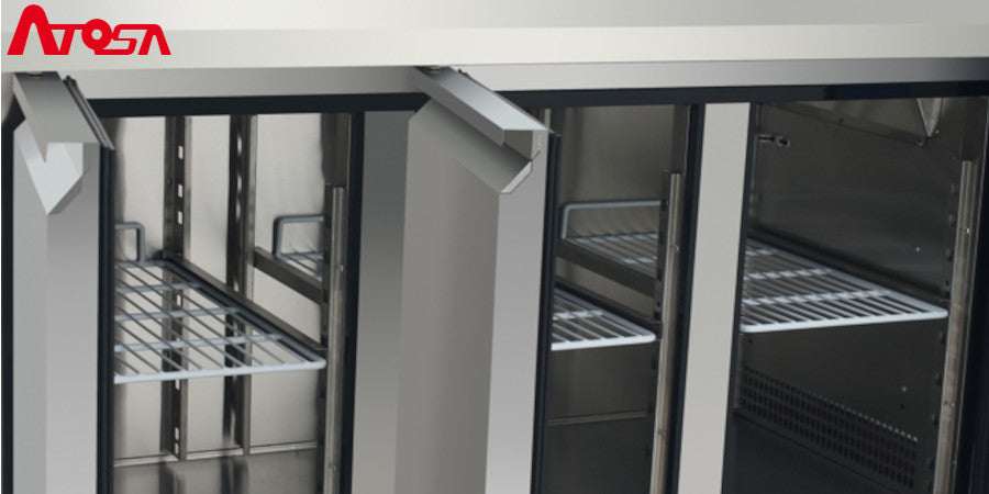 TAVOLO FREEZER 600 BT 3 PORTE - EPF3471-GR-SB-304T - ATOSA